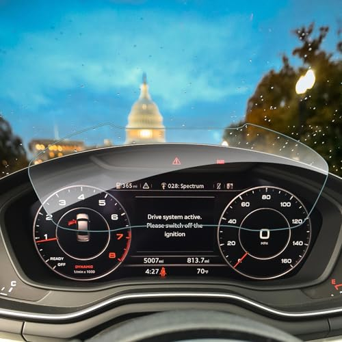 SHAOHAO Compatibile con Audi A4 B9 B9.5 / A5 F5 & Q5 FY Sportback 2017-2024 12.3 pollici auto digitale cruscotto pellicola protettiva trasparente 9H Audi A4 B9 accessori