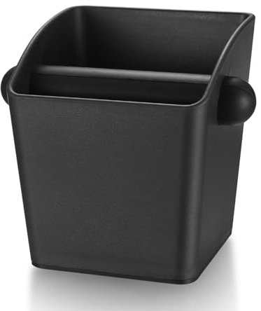 Coffee Knock Box, Black Espresso Coffee Knock Box Container, Espresso Knock Box, Coffee Bin Knock Box, Coffee Grounds Knock Box Container for Barista Coffee Machine Accessories