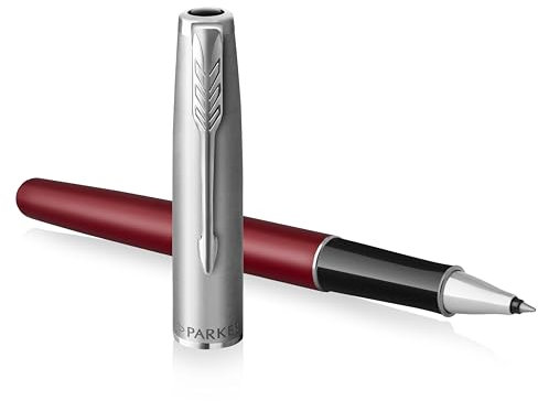 Parker Rollerball Sonnet Red Stifte mit sandgestrahlter Stahlkappe