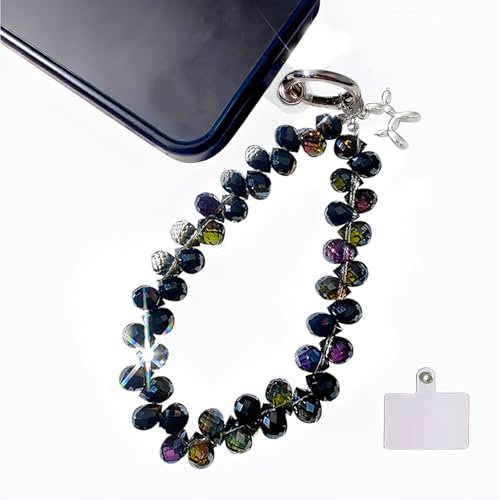 Yamobi Chaîne courte pour téléphone portable, pendentif à paillettes pour téléphone portable, bracelet porte-clés pour appareil photo, porte-clés