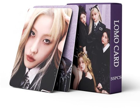Yuto Illit Kpop Album I'll Like You Photocards 55Pcs Illit Album I'll Like You Photocards Double Sides Lomo Card Gift Lomo Cards Merch for ILLIT Boys and Girls