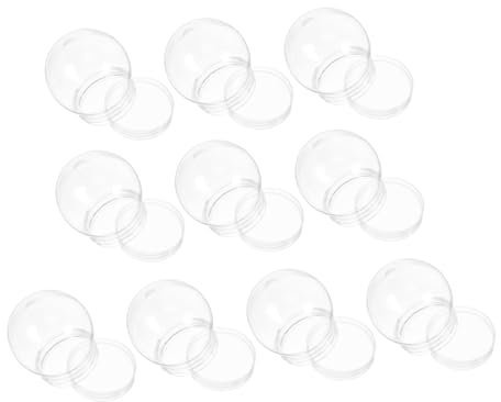 QUMIIRITY 10stücke Schneekugeln Aus Transparentem Kunststoff Befüllbare Weihnachtskugeln Für Kreative Bastelprojekte Für Winterdekoration Und