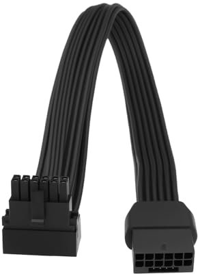 YINETTECH 16 Pin 12+4 Stecker auf Buchse PCI-E 5.0 Verlängerungskabel 90 Grad Adapter für Grafikkarte GPU Kompatibel mit RTX 4090 4080 3090 Ti 16AWG 12VHPWR 600W, Typ A