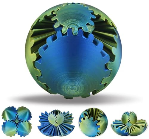 Gear Ball, 3D Gedruckter Zahnradball - The Steampunk Whirling Wonder Fidget Getriebe Ball, Gear sphere Cube Fidget Toys für Büro & Zuhause, Cool Stuff Spielzeug Geschenk für 3+ Jahre Kinder Erwachsene