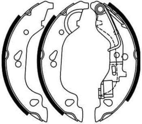 Bremsbacken Satz Hinten Kompatibel mit Fiat Punto 188 1999-2012 von Autoteile Gocht