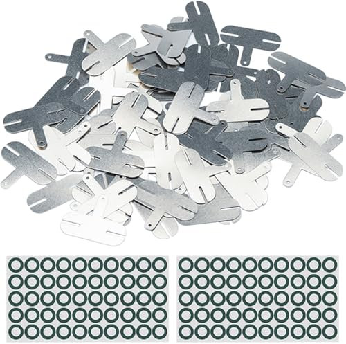 ZHUROUPU 100Pcs 2P DIY 0.15MM Nickel Plated Steel Strip (H type T type), Sheet Soldering Tabs for 18650 Lithium Battery Spot Welding, Battery Parallel Connection Welding, Battery Rings (T type)