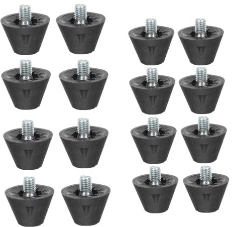 16 tacos de fútbol, 13 mm y 16 mm, tacos de repuesto para zapatos deportivos, sustitutivos con cabeza de metal, zapatos deportivos con puntas
