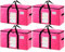 TAILI Moving Bags Extra Large,Reinforced Handles & Clear Window,Heavy Duty Storage Bags with Zips for Clothes,Beddings,Duvets,Travel,Camping,moving,Loft Storage（4 Pack pink）