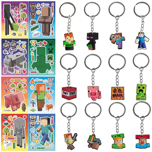 KBCYRT 20 Pack Gaming Themed Make Your Own Stickers for Kids, DIY Craft Stickers for Party Favors, Birthday Gifts, Goodie Bag Fillers