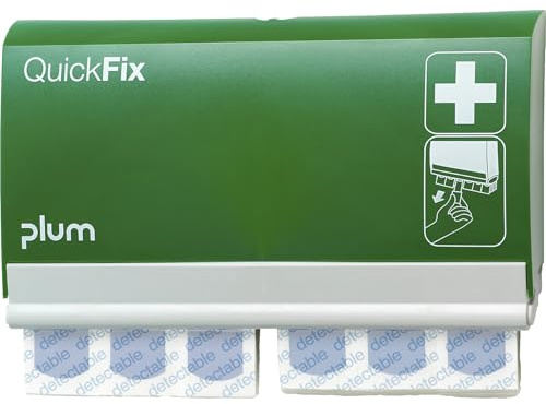 kaiserkraft | Pflasterspender QuickFix | Detectable | mit 90 Pflasterstrips | HxB 133,5 x 232,5 mm