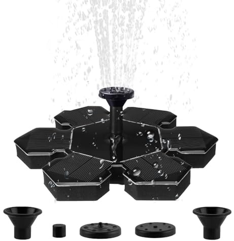 Fontaine Solaire | Aménagement Paysager sans Fil À Énergie Solaire - Fontaine Extérieure pour Bain à Oiseaux | pour Cour Arrière Jardin Parc Terrasse