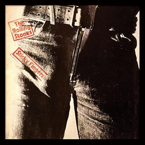 Rolling Stones 'Sticky Fingers'Album Cover Gerahmt Drucken, Mehrfarbig 12 Inch,31.5 X 31.5 Cm