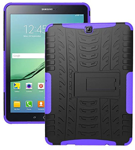 XITODA Galaxy Tab S2 9.7 Case, Tough Rugged ShockProof Hybrid Kickstand Protection Back Cover Case With Stand for Samsung Galaxy Tab S2 9.7 Inch SM-T810 T815 T813 T819 Tablet - Purple