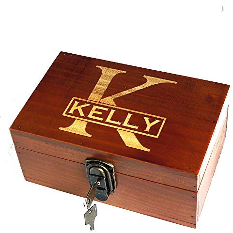 Personalised Wooden Keepsake Box w/Lock Key, Custom Jewelry Box, Bridesmaid Gift, Mother Girlfriend Present