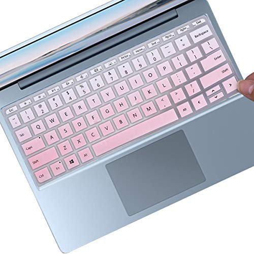 Keyboard Cover for New Microsoft Surface Go 2 10.5 Inch 2020 Released and Surface Go 10 Inch 2018 Released Soft-Touch Ultra Thin Protective Skin -GPink