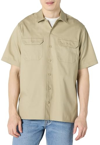 Amazon Essentials Men's Short-Sleeve Stain and Wrinkle-Resistant Work Shirt