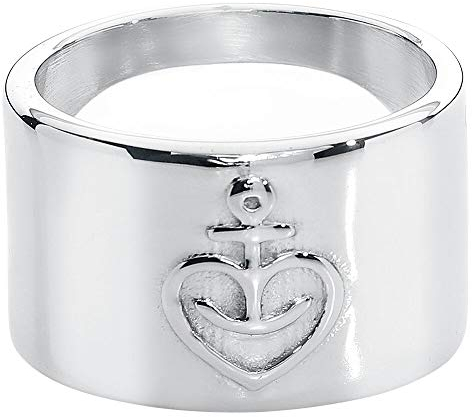 ASTRA Herzanker Kapselheber Flaschenöffner-Ring aus Edelstahl, Geschenk-Idee für Männer, 21 mm Durchmesser