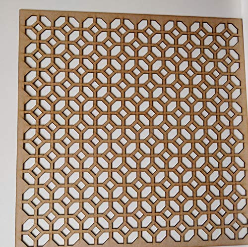 LaserKris Rejilla decorativa para radiador, panel de MDF perforado, tamaño 600 x 600 mm, patrón SD1