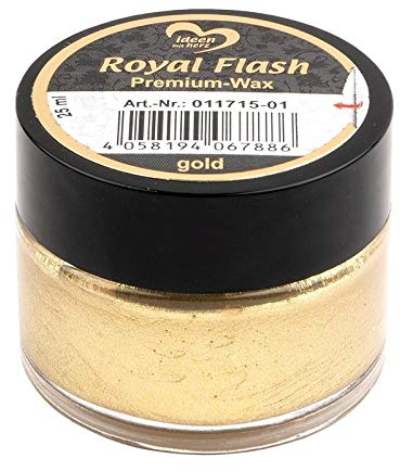 Ideen mit Herz Royal Flash Premium Wax | 25 ml | Efecto Micro Brillo Metálico (Oro)