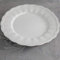 Decor Essentials Porcelain Embossed Charger Plates Pastel Colour Wedding Theme Easter Spring Dinner (White)