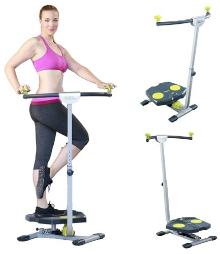 TWIST & SHAPE Heimtrainer, für Rumpf, Bauchmuskeln, Beine (Deluxe faltbar, Grau)