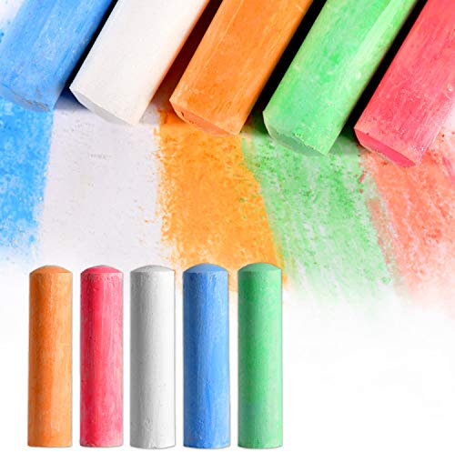 L + H WORLD Kreide (1x 20er Eimer) | Straßenmalkreide für Kinder XXL Set | Straßenkreide Malkreide 10cm x 2,5cm bunt, rund, abwaschbar | Kreide für Kinder ideal für Draussen zum Malen auf der Straße