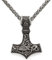 Multibao Men Women Viking Thors Hammer Pendant Necklace Mjolnir Nordic With 50cm Silver Steel Keel Chain