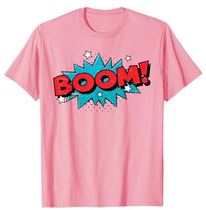 BOOM - Comic Book Cartoon Funny Pop Art Design - Vintage T-Shirt