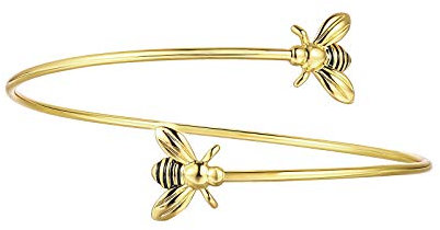 JIANGYUE Biene Armband verstellbare Gold Biene Armreif Damen Schmuck Geschenk für Frauen Mädchen Guter Freund
