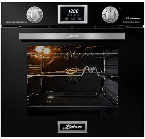 Kaiser EG 6374 Sp | Grand Chef Black Single Oven | Mains or LPG Gas-Powered Oven | Electric Double Infrared Grill