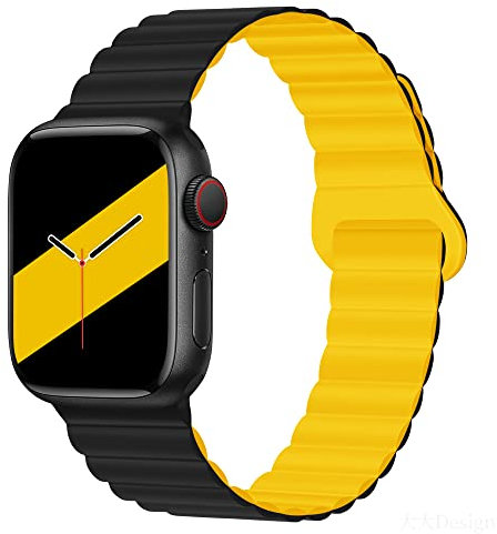 AIYIRUO Cinturino Compatibile con Apple Watch Cinturino in Silicone Magnetico 45mm 44mm 40mm 41mm 49mm Cinturino di Ricambio in Silicone Sottile per iWatch Band Series 9/8/7/6/5/4/3/2/1 SE