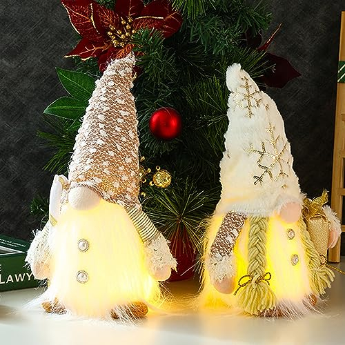 2 Stück Weihnachts Wichtel,Weihnachtsdeko Wichtel,Weihnachten Wichtel Mit Licht,Weihnachtsdeko Amerikanisch,Wichtel Figuren Weihnachten Deko Weihnachten Fenster,Skandinavischer Zwerg Weihnachtsdeko