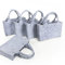 Logbuch-Verlag 5 kleine Geschenktaschen aus Filz zum Befüllen Ostern Verpackung grau Körbchen 21 x 14 x 6 cm grau