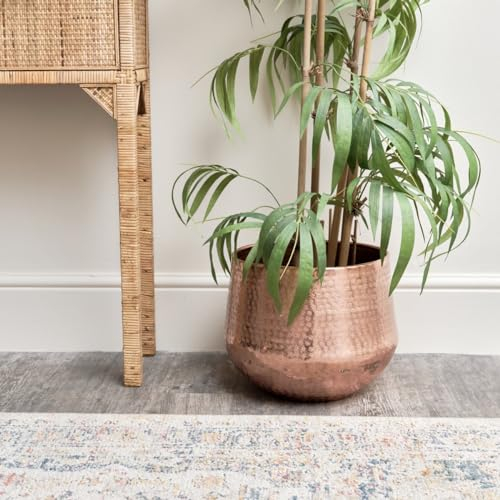 Melody Maison Large Round Copper Patterned Planter