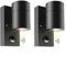 Kerry Outdoor Motion Sensor Wall Lights, Downward Outside Lighting Mains Powered, IP44 Black Stainless Steel Downlight, Exterior PIR Detector Security Fixture for Front Door, Porch, Garden - 2 Pack