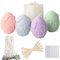 Silikonformen Kerzen,3D Ostereier Silikonform,Kerzengießformen Silikonform Kerzenhalter mit 50 Kerzendochte&5 Dochthalter,Gießforme Kerzenform Silikon für DIY Aromatherapie Kerzen Handwerk Ornamente