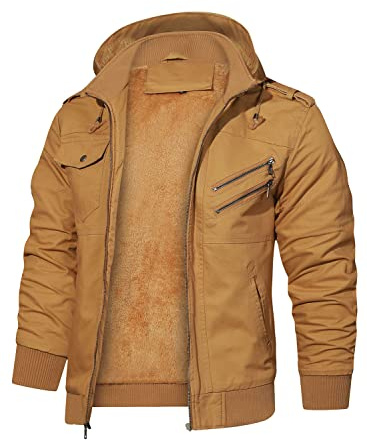HOOD CREW Herrenjacken Winter Thicken Fleece gefütterte Oberbekleidung Taktische Militär Cargo Jacke mit Kapuze