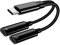 USB C Audio Adapter, 2 in 1 USB C Headphone and Charging Adapter For Samsung Galaxy A06 A05 A05s A15 A15 5G A25 A35 A55 S24 FE, USB C Audio & Charging Splitter with PD Fast Charging Support Music Call