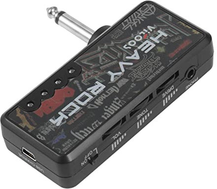 Amplificador de guitarra eléctrica, enchufe de guitarra eléctrica, mini amplificador de amplificador de auriculares, Heavy Rock compacto portátil