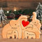 Personalisierte Elefant Holzkunstpuzzle Familie Holz Puzzle mit 1-7 Namen Engraved, Benutzerdefiniertes Holz Elefant Desktop Ornament Home Dekoration, Geschenk für Familie, Jahrestag Geschenk