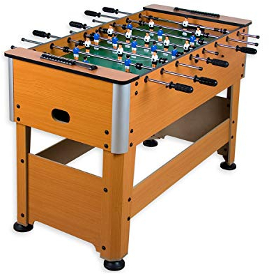 GaRcan Tischfußball aus Buche inkl. Zubehörset, höhenverstellbare Füße, stufenlos erhöhte Spielfeldabdeckungen, Tischfußball, tragbar, Kicker, Tischfußball, Tischfußball