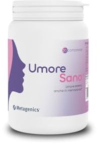 Metagenics Umore Sano - Sostegno Umore e Salute Mentale in Menopausa - Zafferano, L-triptofano, Magnesio e Acido Folico - Integratore Adatto a Vegani - 30 Compresse