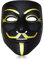 Anonymous® Maske Schwarz für Kinder und Erwachsene | V für Vendetta Maske | Anonymous Hacker Maske | Premium Qualität | Hartplastik | Partyzubehör | Cosplay | Halloween | OriginalCup®