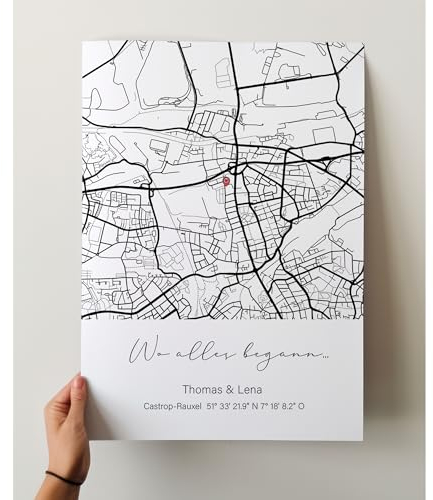 Personalisierte Geschenke | Wo alles begann Poster | Partner Geschenke | Koordinaten | Valentinstag | Geschenke für Frauen | Geschenke für Männer | (Wo alles begann Poster (Rechteck))