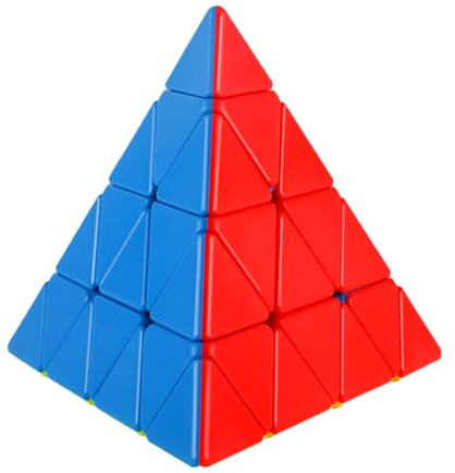 Oostifun ShengShou 4x4 Pyraminx Pyramide Dreieck Magic Cube Speed Puzzle Würfel 4-Lagen Dreieck Jinzita Würfel Stickerless