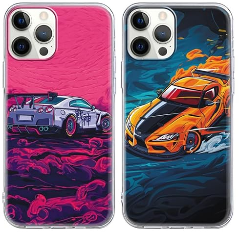 2 Stück Handyhülle für Samsung Galaxy A50/A30S/A50s Hülle 6.4, Cool Classic JDM Legends Japan Auto Cool Design Jungs mit Motiv, Weich TPU Stoßfest Kratzfeste Silikon Matt Bumper Case Cover,04