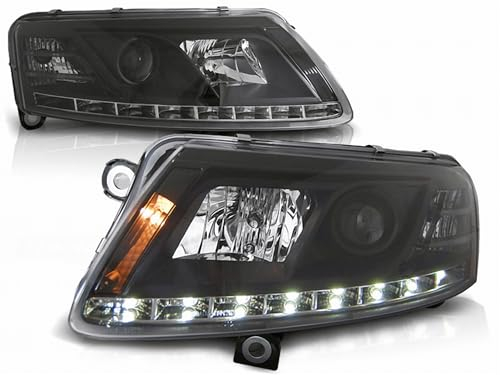CR-Lights Led Scheinwerfer Set in schwarz für Audi A6 C6 4F 04.2004-2008, LPAU74