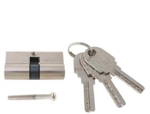 GBSONGLIANGBO Bombin Cerradura Seguridad,Bombin Doble Embrague Cerradura de Puerta de Metal, Cilindro de Repuesto, Cerradura Interior de Seguridad antirrobo(60mm)