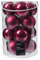 Kaemingk Weihnachtskugeln Glas 8cm 16 Stück - matt & glänzend - Große Christbaumkugeln Weihnachtsbaumkugeln für Weihnachten - Christbaumschmuck & Weihnachtsbaumschmuck Beere - Granatapfel