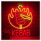 Lettres colorées Intérieur Luminaires Panneau Néon LED Kebab En Acrylique Pour Vitrine De Magasin, Affichage De Magasin, Bar À Bière, Décoration Murale De Fête, Panneau Lumineux 32cmx42cm